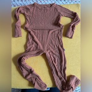 Rust colored Little Sleepies pajamas